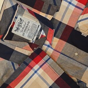 Levi’s Two Horse Brand Western Plaid Snap Shirt Men’s XL